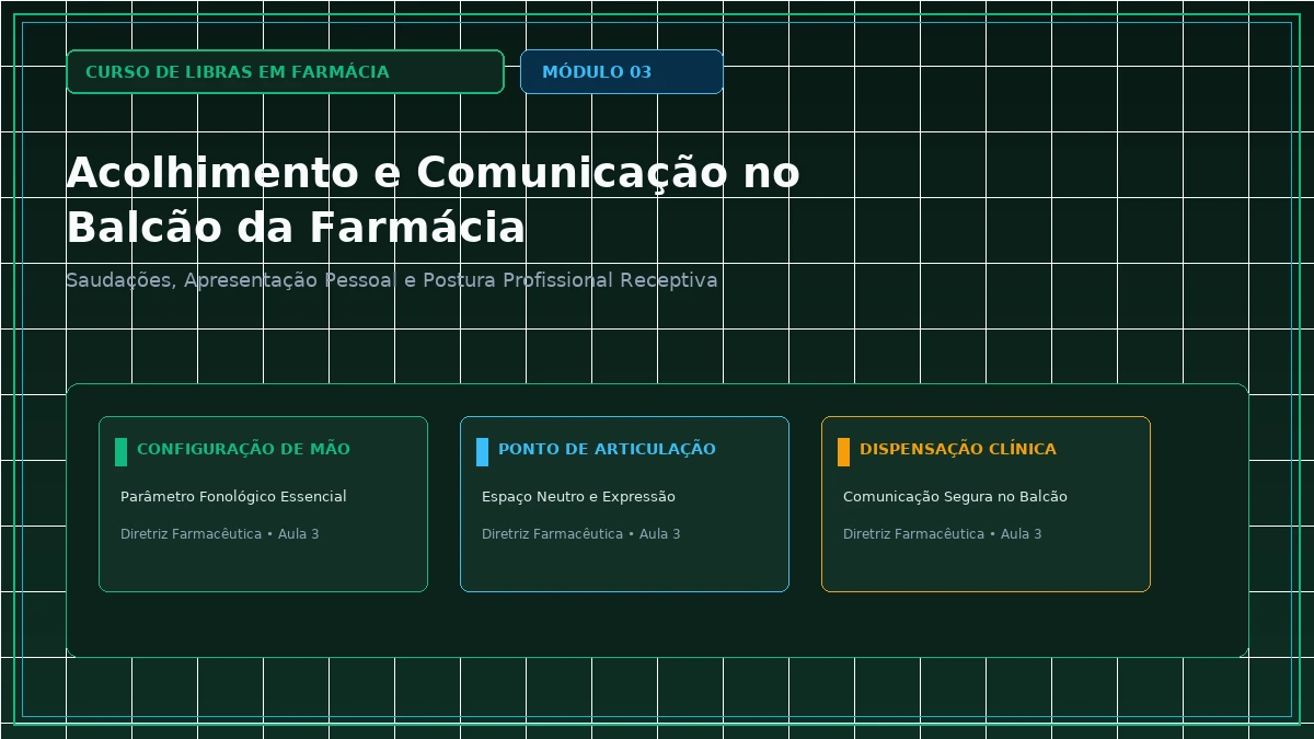 Capa: Curso de Libras em Farmácia — Aula 033: O Batismo do Sinal Pessoal: Como a Comunidade Surda Atribui a Identidade Visual