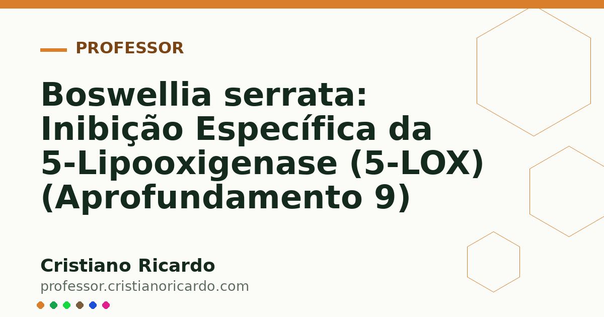 Card OG automático: Boswellia serrata: Inibição Específica da 5-Lipooxigenase (5-LOX) (Aprofundamento 9)