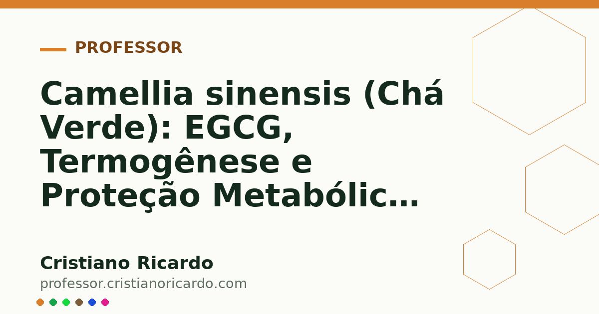 Card OG automático: Camellia sinensis (Chá Verde): EGCG, Termogênese e Proteção Metabólica (Aprofundamento 7)