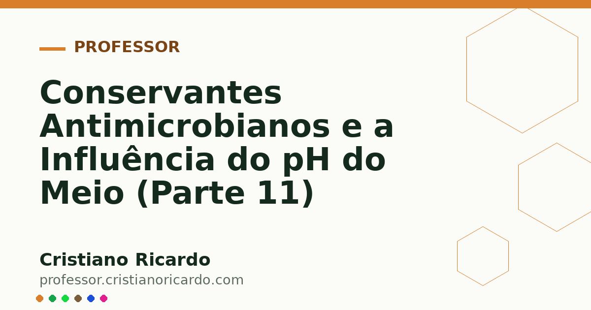 Card OG automático: Conservantes Antimicrobianos e a Influência do pH do Meio (Parte 11)