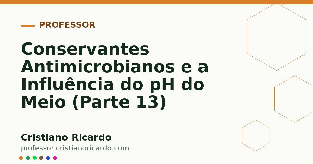 Card OG automático: Conservantes Antimicrobianos e a Influência do pH do Meio (Parte 13)