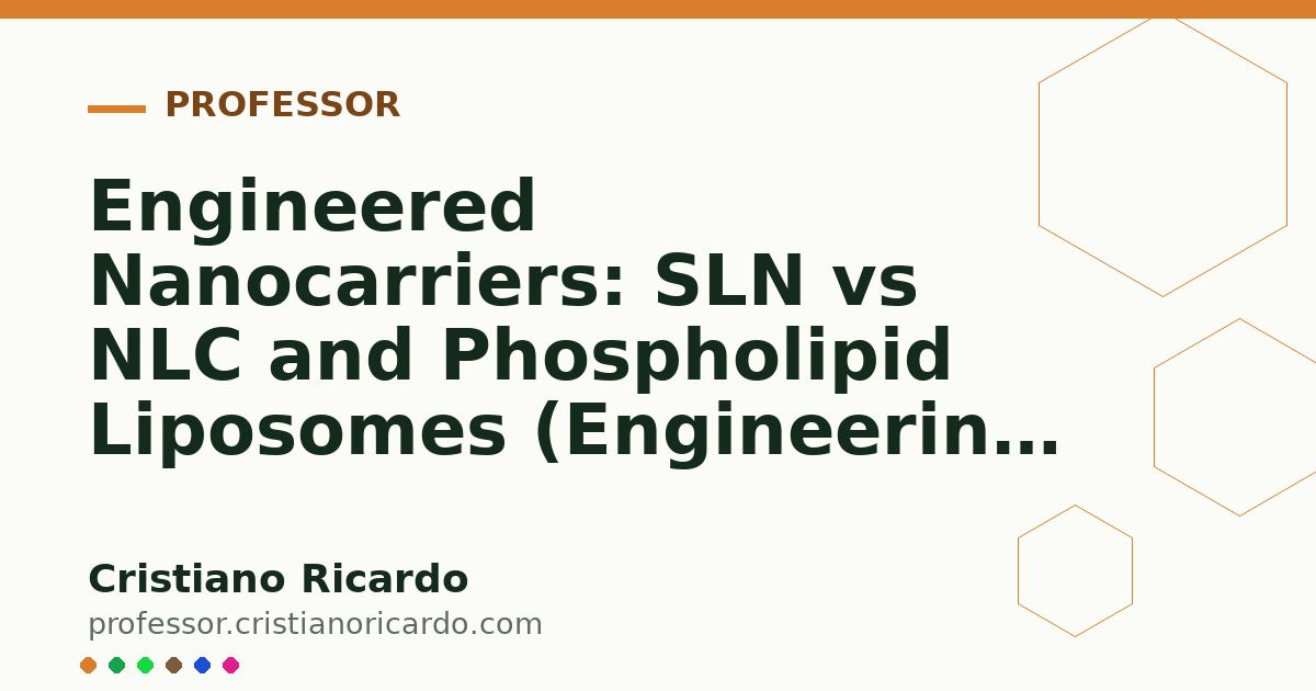 Card OG automático: Engineered Nanocarriers: SLN vs NLC and Phospholipid Liposomes (Engineering Review 2018)