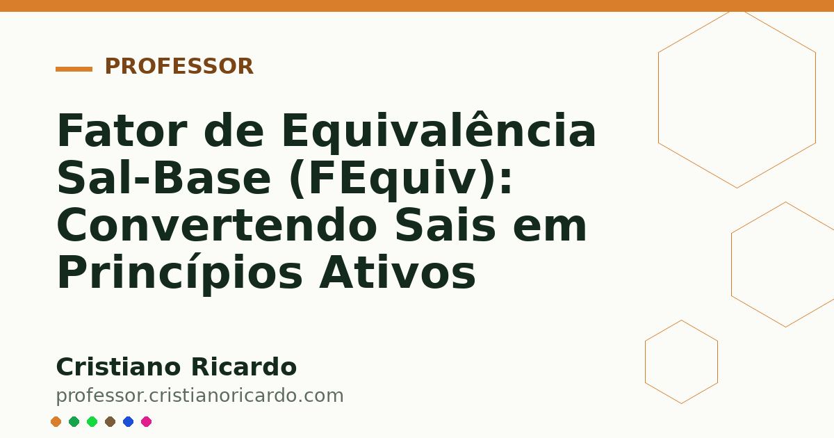 Card OG automático: Fator de Equivalência Sal-Base (FEquiv): Convertendo Sais em Princípios Ativos