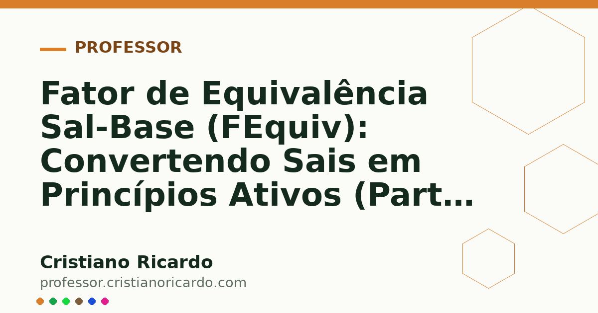 Card OG automático: Fator de Equivalência Sal-Base (FEquiv): Convertendo Sais em Princípios Ativos (Parte 12)