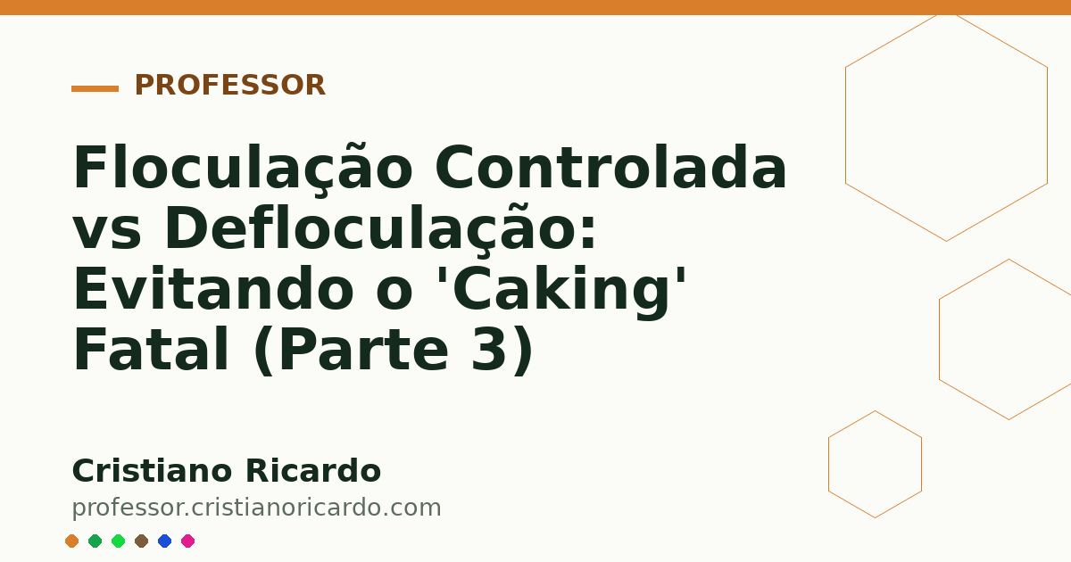 Card OG automático: Floculação Controlada vs Defloculação: Evitando o 'Caking' Fatal (Parte 3)