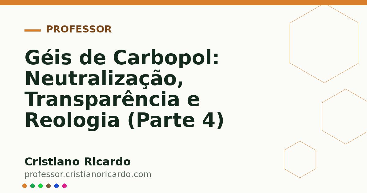 Card OG automático: Géis de Carbopol: Neutralização, Transparência e Reologia (Parte 4)