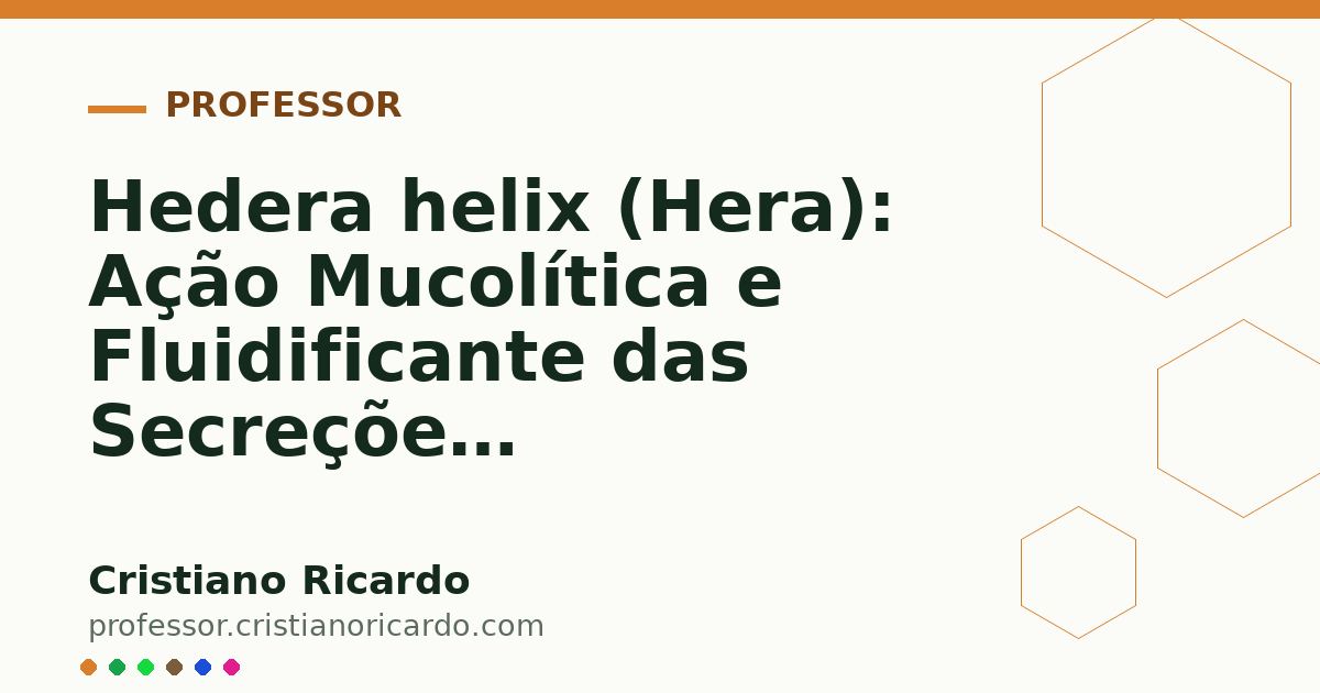 Card OG automático: Hedera helix (Hera): Ação Mucolítica e Fluidificante das Secreções (Aprofundamento 6)