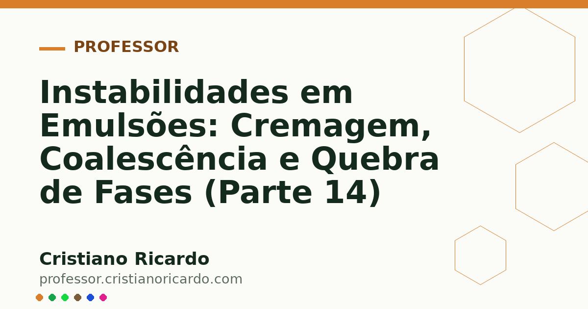Card OG automático: Instabilidades em Emulsões: Cremagem, Coalescência e Quebra de Fases (Parte 14)