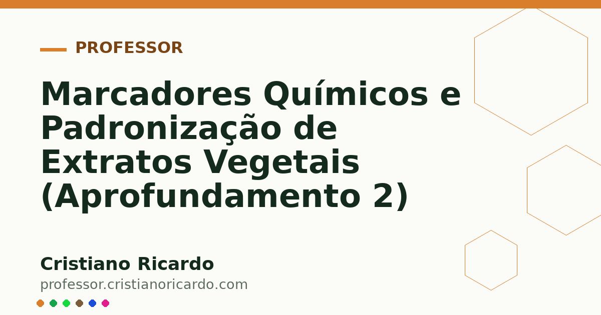 Card OG automático: Marcadores Químicos e Padronização de Extratos Vegetais (Aprofundamento 2)