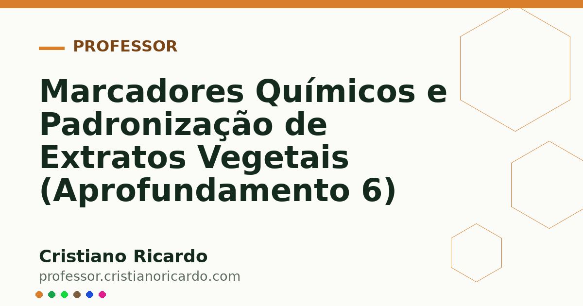 Card OG automático: Marcadores Químicos e Padronização de Extratos Vegetais (Aprofundamento 6)