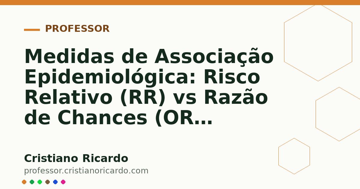 Card OG automático: Medidas de Associação Epidemiológica: Risco Relativo (RR) vs Razão de Chances (OR) (Tratado de Bioestatística Clínica 2015)