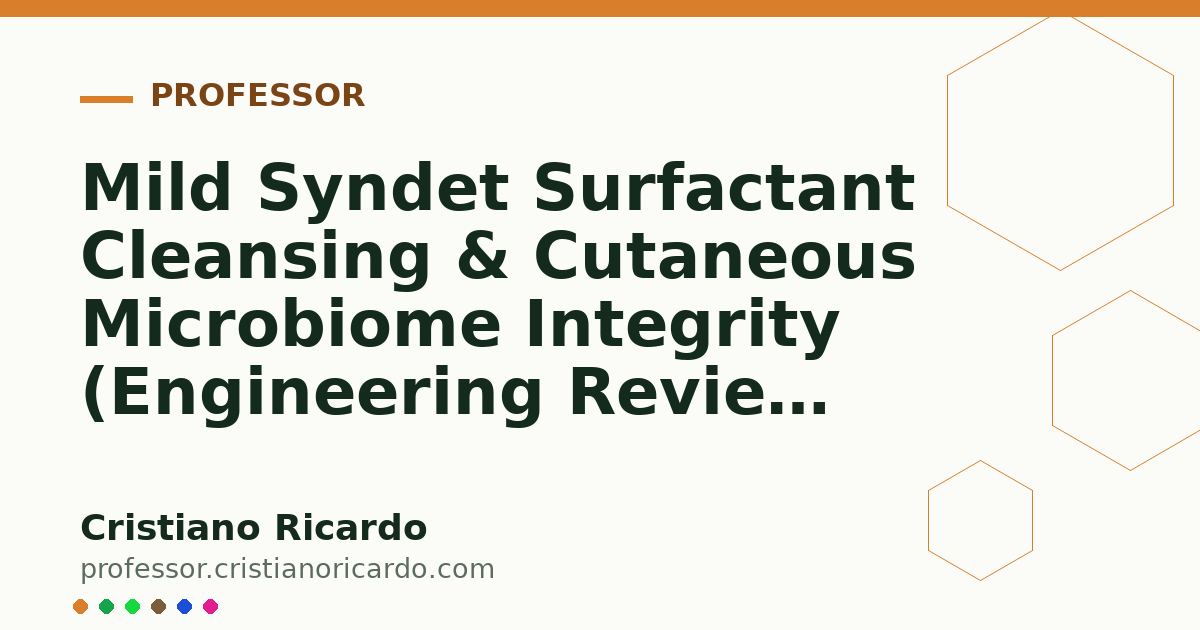 Card OG automático: Mild Syndet Surfactant Cleansing & Cutaneous Microbiome Integrity (Engineering Review 2018)