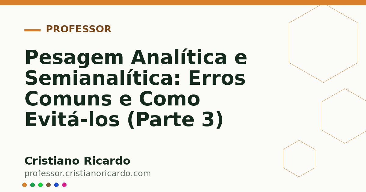 Card OG automático: Pesagem Analítica e Semianalítica: Erros Comuns e Como Evitá-los (Parte 3)
