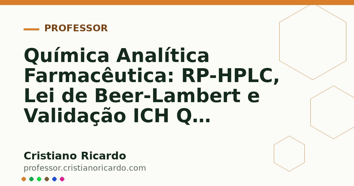 Card OG automático: Química Analítica Farmacêutica: RP-HPLC, Lei de Beer-Lambert e Validação ICH Q2 (Tratado de Química Farmacêutica 2013)