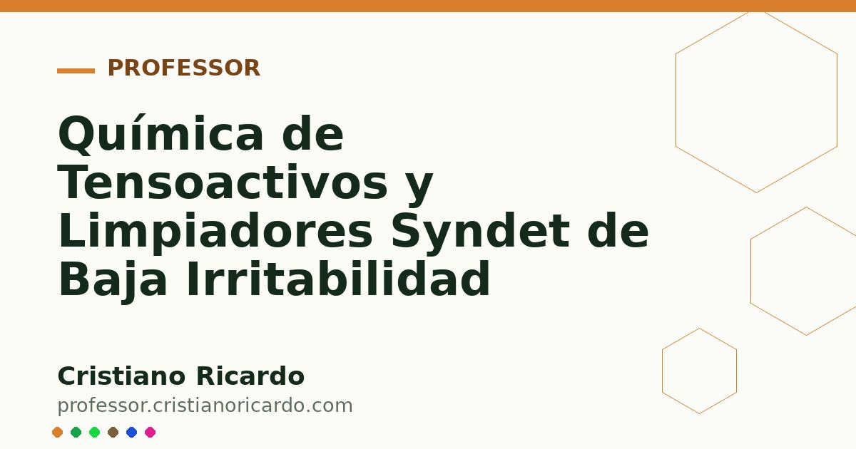 Card OG automático: Química de Tensoactivos y Limpiadores Syndet de Baja Irritabilidad