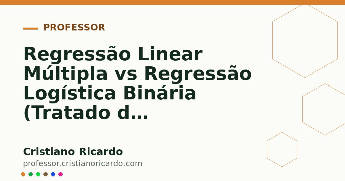 Card OG automático: Regressão Linear Múltipla vs Regressão Logística Binária (Tratado de Bioestatística Clínica 2012)