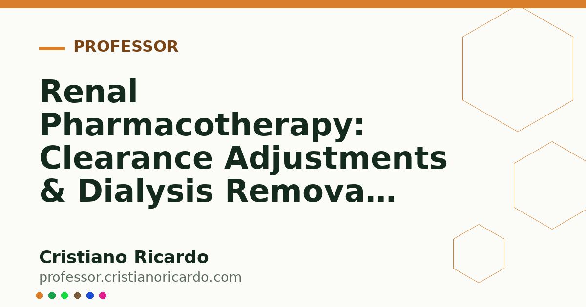 Card OG automático: Renal Pharmacotherapy: Clearance Adjustments & Dialysis Removal Dynamics (Clinical Treatise 2022)