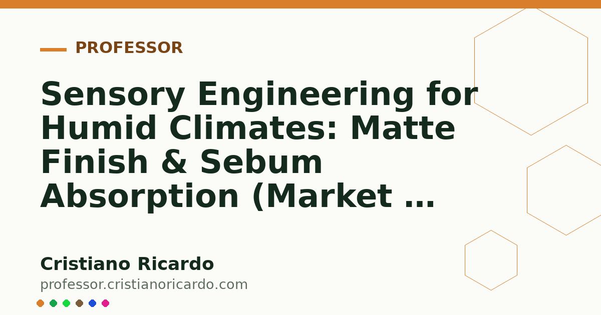 Card OG automático: Sensory Engineering for Humid Climates: Matte Finish & Sebum Absorption (Market & Science Review 2020)