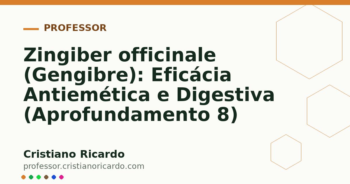 Card OG automático: Zingiber officinale (Gengibre): Eficácia Antiemética e Digestiva (Aprofundamento 8)