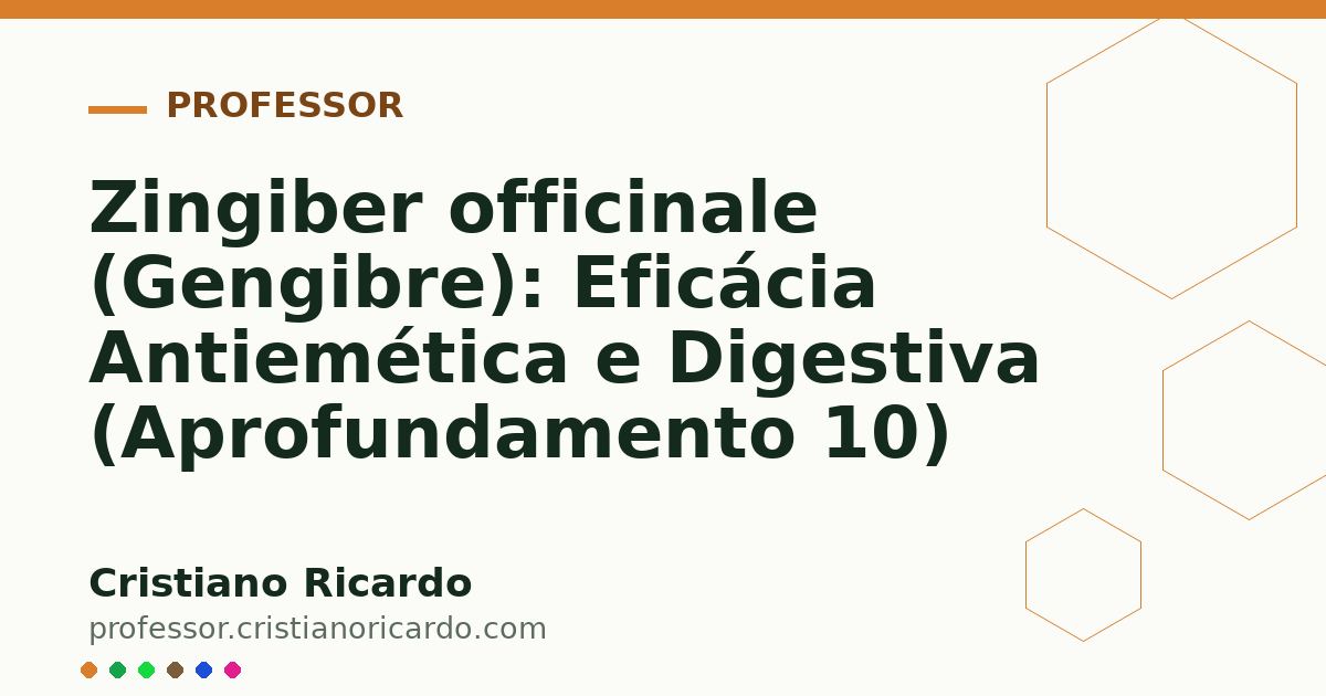 Card OG automático: Zingiber officinale (Gengibre): Eficácia Antiemética e Digestiva (Aprofundamento 10)